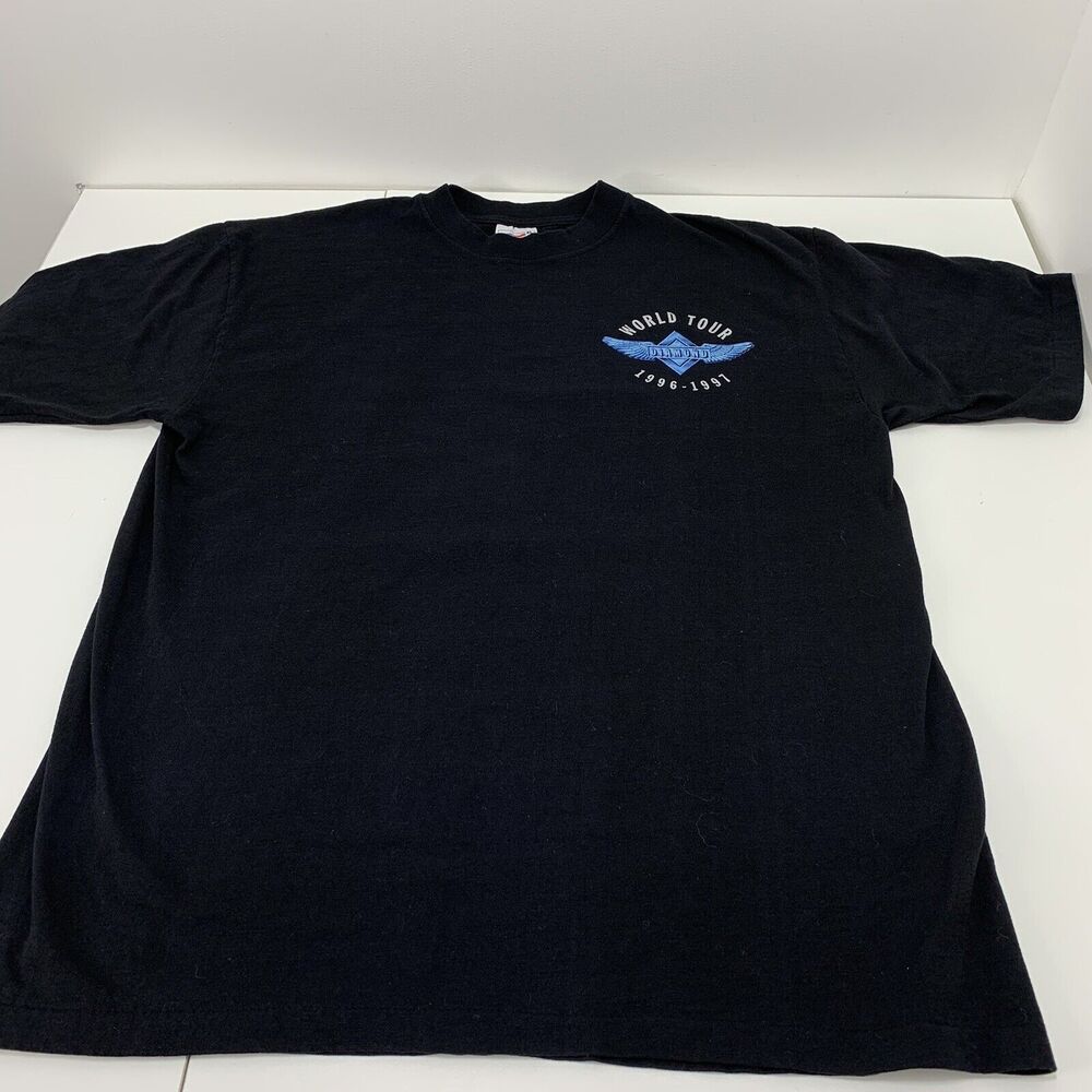 Vintage NEIL DIAMOND On The Road World Tour 1996-1997 Motorcycle Biker Shirt XL - Picture 2 of 7